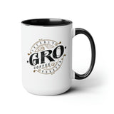 Vintage GRO Two-Tone Coffee Mugs, 15oz