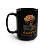 Every Adventure Starts With GRO Coffee Black Mug, 15oz