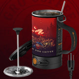Limited Edition GRO Coffee Electric French Press Coffee Maker by Stoke Voltaics + Coffee