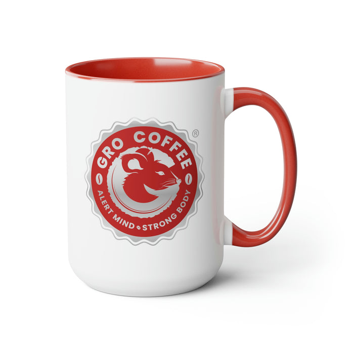 GRO Coffee Two-Tone Coffee Mug, 15oz