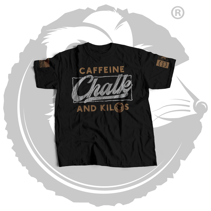 Caffeine Chalk and Kilos Unisex Tee